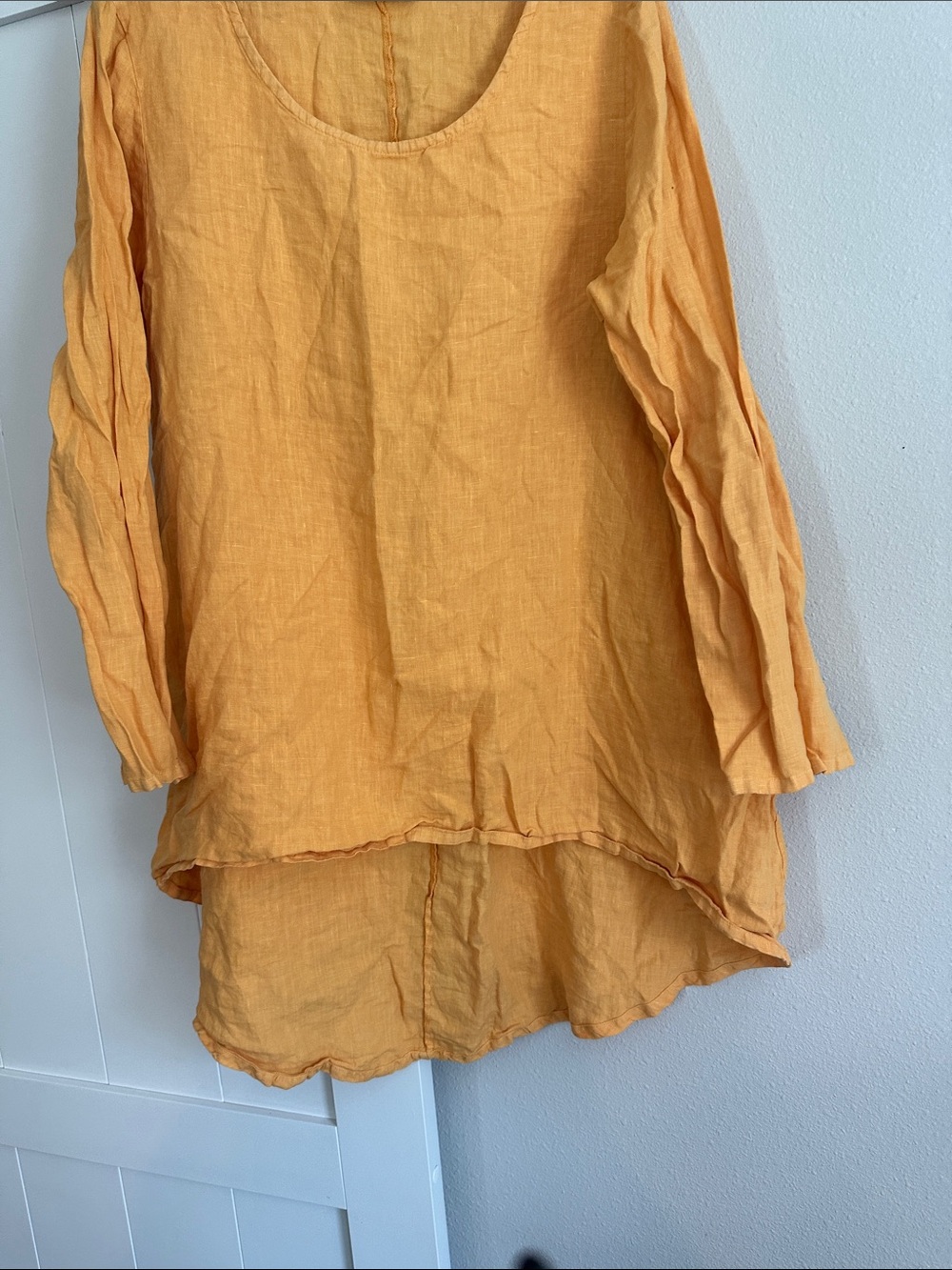 bryn Walker Mustard Linen Scoop-Neck Tunic